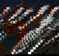 The Caxton Street Jazz Band in the Swigmore Hall at Robert Channon Wines - Restaurants Sydney