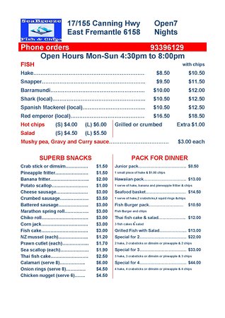 Seabreeze Fish & Chips - Restaurants Sydney 0